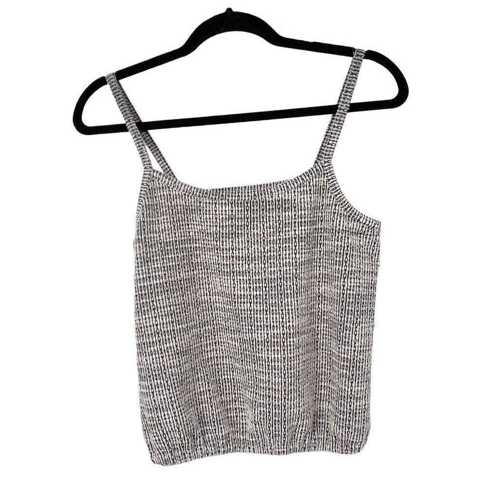 Loft Black White Ikat Boucle Bubble Hem Cami - Picture 1 of 7